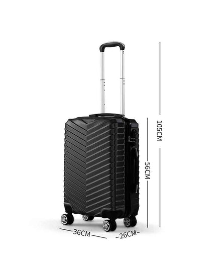 Slimbridge 20" Carry On Travel Luggage Black 20 inch-1973193935232831490