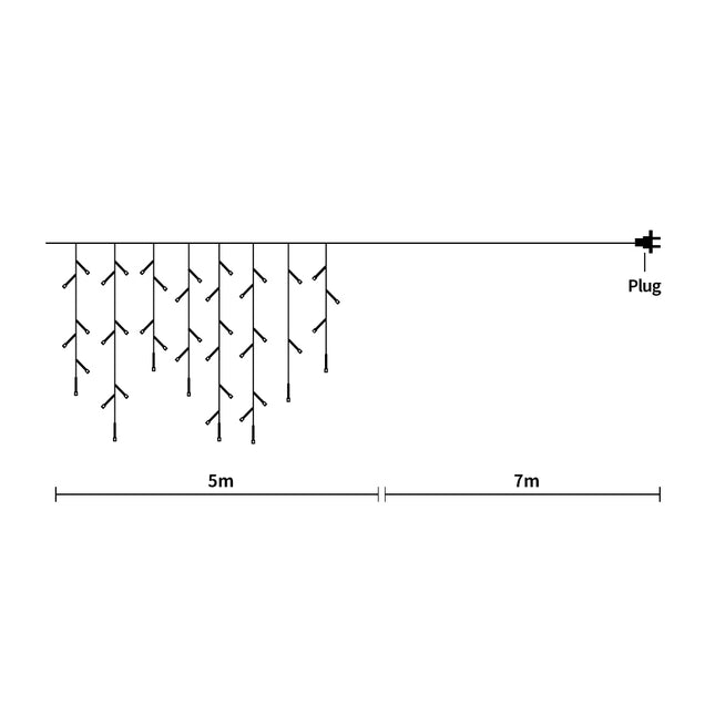 Curtain Fairy String Lights Wedding Cool White 300 LED-1973194198513487874