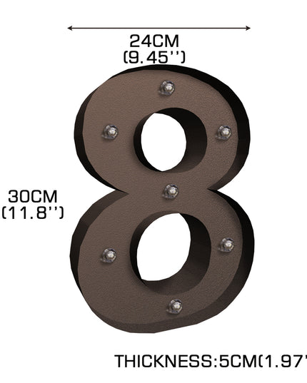 LED Metal Number Lights Free Standing-1973194151071715330