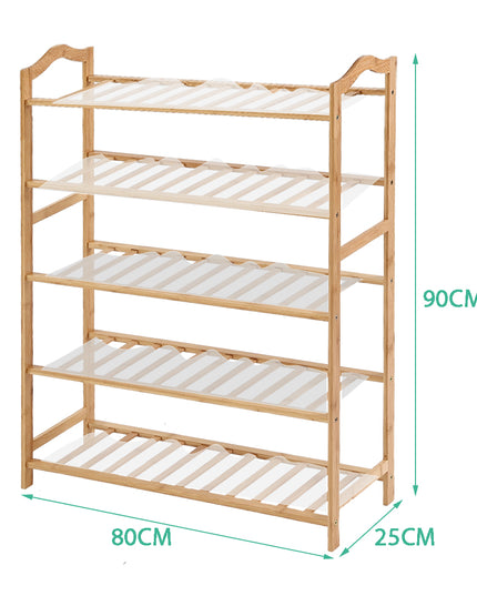 Levede Bamboo Shoe Rack Storage Wooden-1975420510481289218