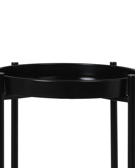 Levede 2 Tier Plant Stand Outdoor Indoor Black Large-1973193775849279491