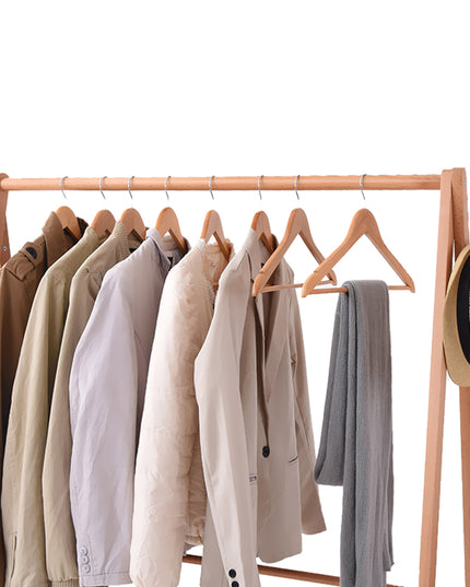 Levede Clothes Rack Wooden Wardrobe Natural-1973193811387617283