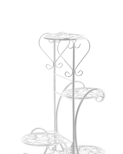 Levede Plant Stand Outdoor Indoor Metal White-1973193772690968579