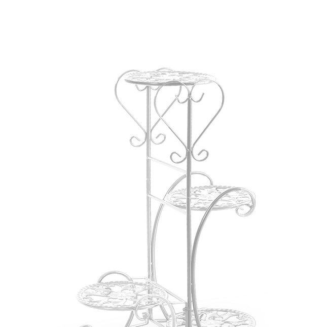 Levede Plant Stand Outdoor Indoor Metal White-1973193772690968579