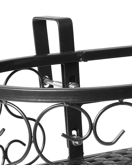 Levede Plant Stand Outdoor Indoor Home Black Oval-1973193776281292803