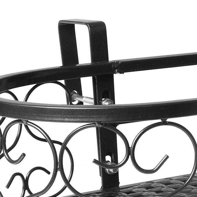 Levede Plant Stand Outdoor Indoor Home Black Oval-1973193776281292803