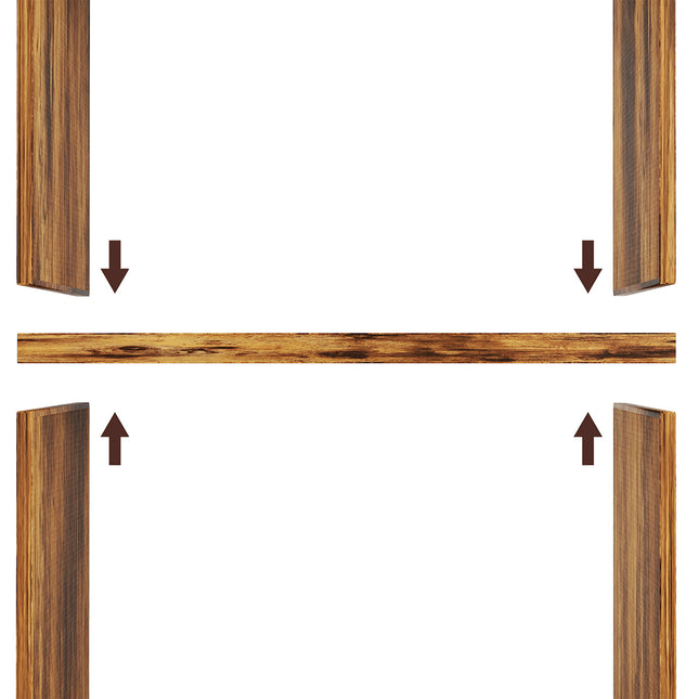 Levede 6 Tier Book Shelf Adjustable Shelves Walnut-1984023719512772611