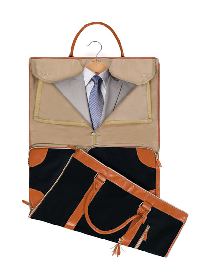 Slimbridge Garment Bags 2 in 1 Hanging Suit Bag Black-1973193511423578115