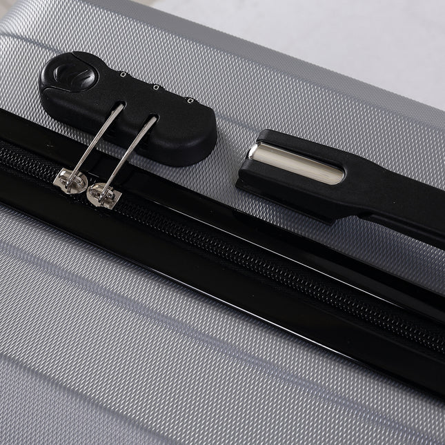 Slimbridge 2pcs 20"Travel Luggage Set Grey-1975420479338582019