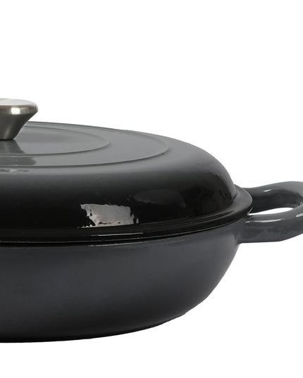 3.5L Enamel Dutch Oven Pan in Black Colour-1975420477065269251