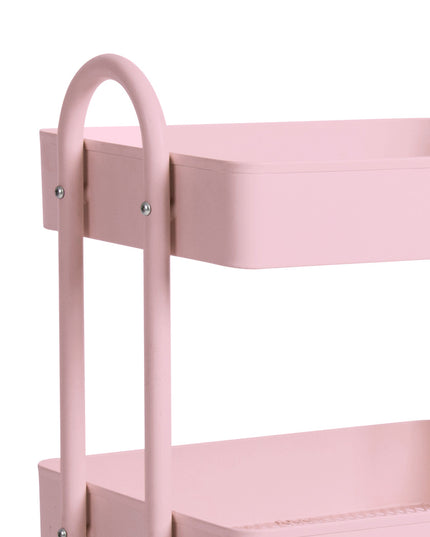 Levede 4 Tiers Kitchen Trolley Cart Pink-1973193877636648963