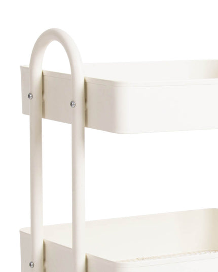 Levede 4 Tiers Kitchen Trolley Cart White-1973193877846364163