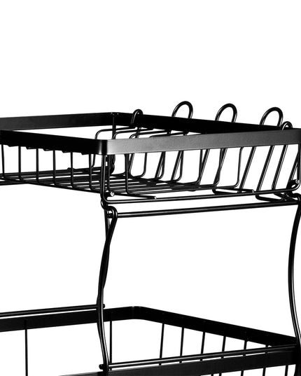 TOQUE Detachable Dish Drying Rack Cutlery Black-1973193928903626755