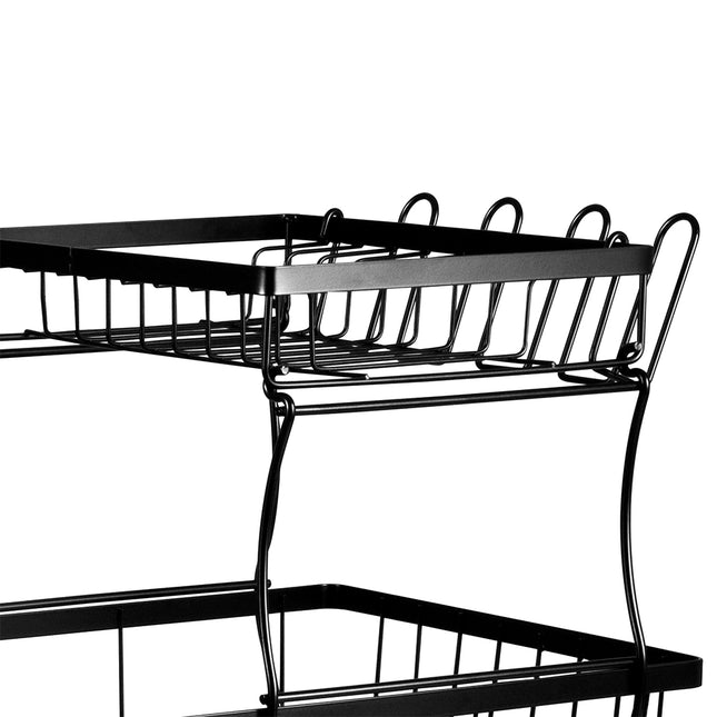 TOQUE Detachable Dish Drying Rack Cutlery Black-1973193928903626755