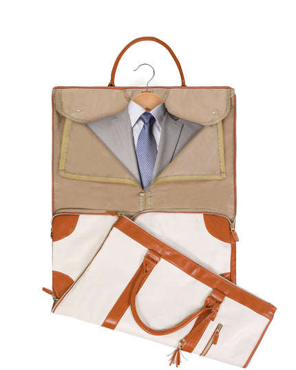 Slimbridge Garment Bags Hanging Suit Duffel Bag Beige-1975420336547696643