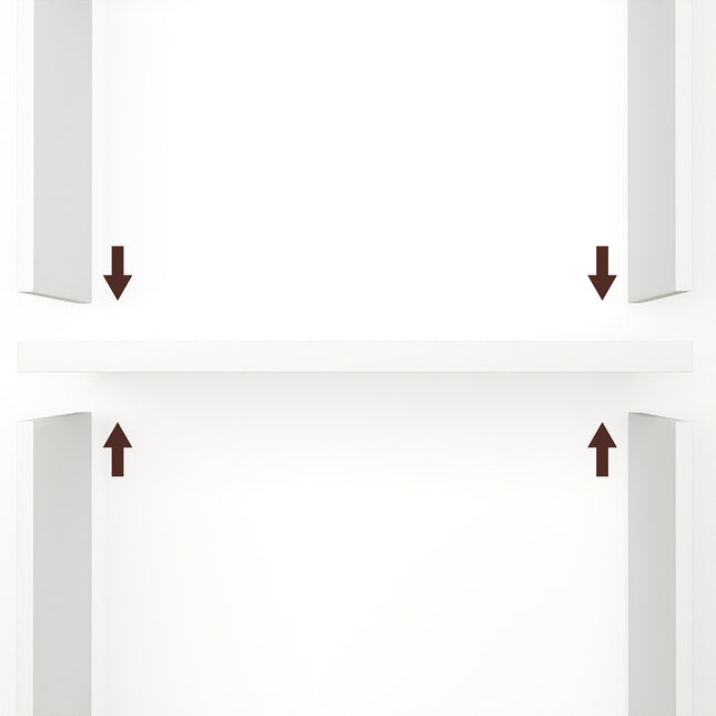 Levede 6 Tier Book Shelf Adjustable Shelves White-1984023719693127683