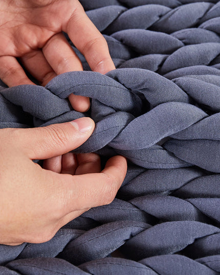 Dreamz Knitted Weighted Blanket Chunky Dark Grey Queen 9KG-1973194040547610627