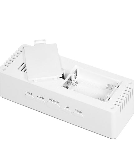 Alarm Clock Digital Led Mirror Desk Silver-1973193872133722115