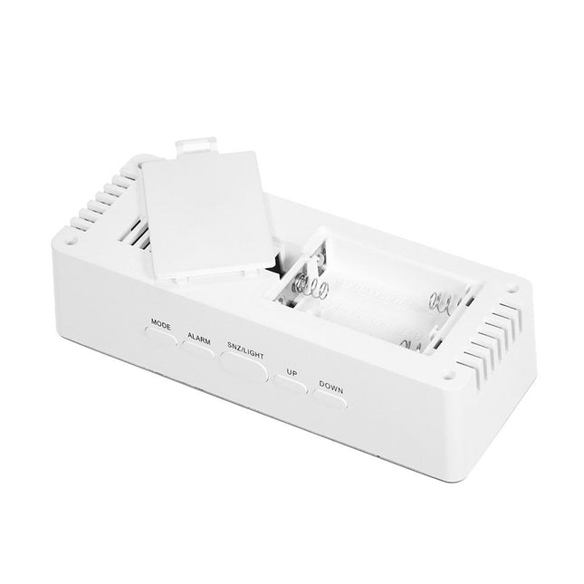 Alarm Clock Digital Led Mirror Desk Silver-1973193872133722115