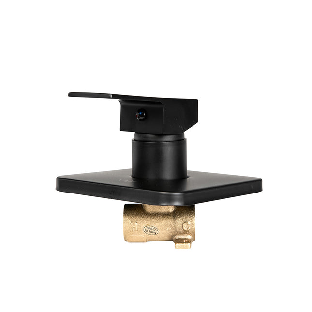 Dutxa Bathroom Shower Mixer Tap Brass Black-1973193895995117571
