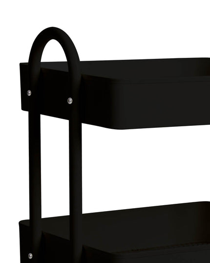 Levede 4 Tiers Kitchen Trolley Cart Black-1973193877439516675