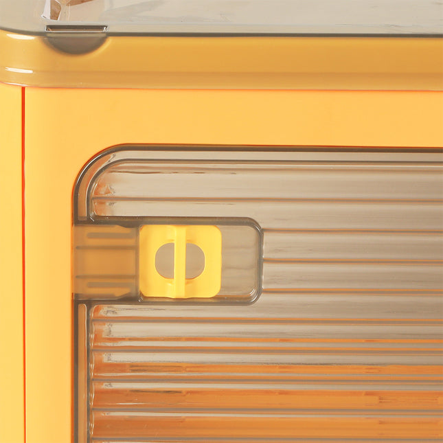 124L Storage Box Stackable Clothes Container L Orange Large-1975420406038925315