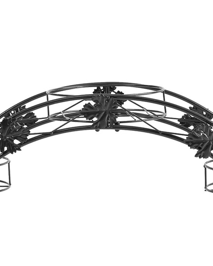 2X Plant Stand Outdoor Indoor Metal Black-1975420419141931011