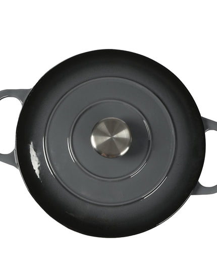 TOQUE 4L Enamel Dutch Oven Pot in Black Colour-1973193930577154052