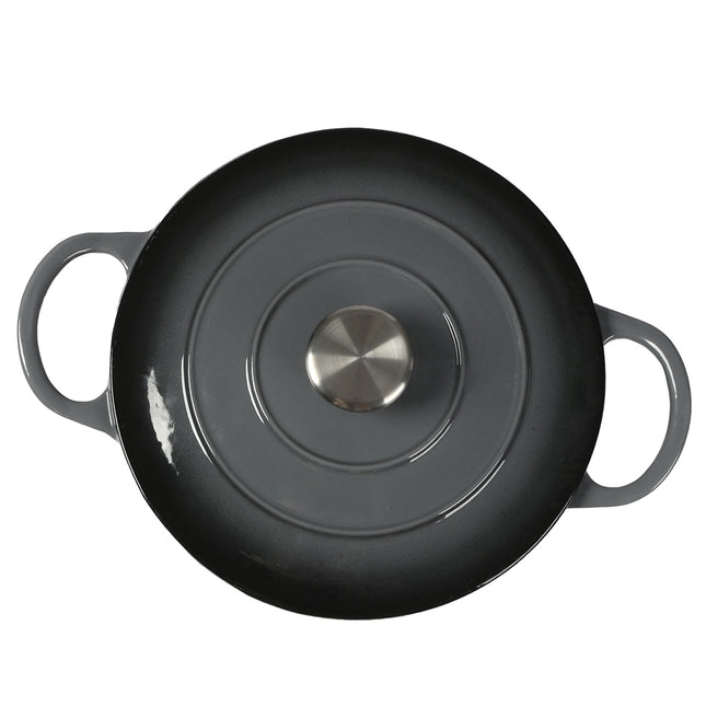 TOQUE 4L Enamel Dutch Oven Pot in Black Colour-1973193930577154052