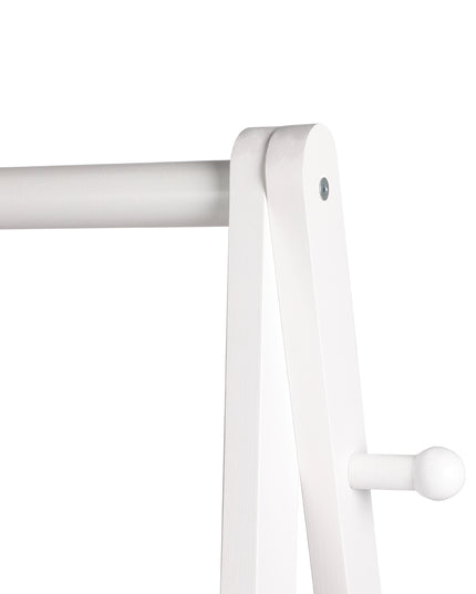 Levede Clothes Rack Wooden Wardrobe White-1973193811576360964