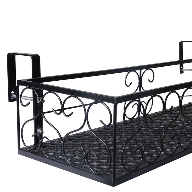 Levede Plant Stand Outdoor Indoor Home Black Rectangle-1975420370764828676