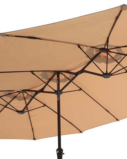 Centra 4M Double-sided Patio Umbrella Outdoor Umbrella Base Stand Khaki-1973193483254632452