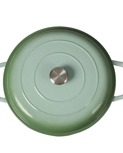 TOQUE 3.5L Enamel Dutch Oven Pan in Green Colour-1973193931340517380
