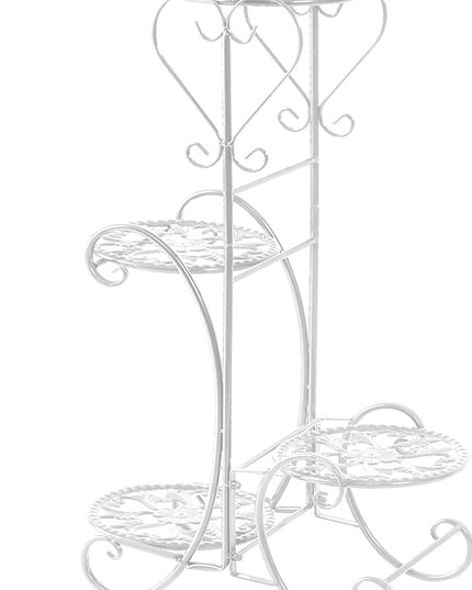 Levede Plant Stand Outdoor Indoor Metal White-1973193772690968580