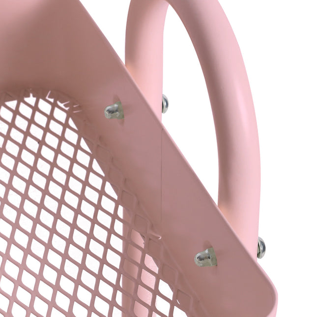 Levede 3 Tiers Kitchen Trolley Cart Pink-1973193877036863492