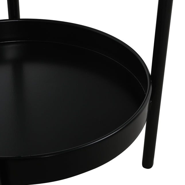 Levede 2 Tier Plant Stand Outdoor Indoor Black Large-1973193775849279492