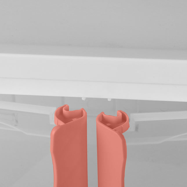 Plastic Storage Containers Stackable Red-1973193713844883460