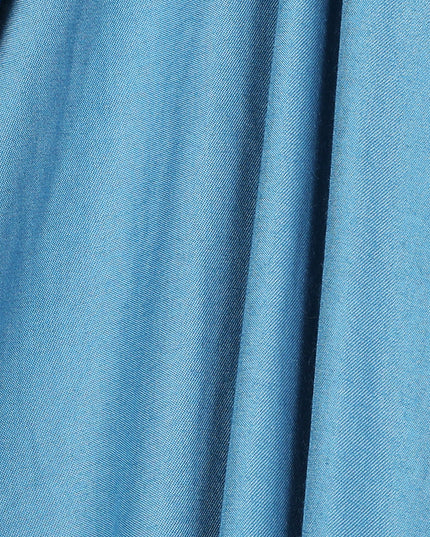 Dreamz 4pcs Double Size 100% Bamboo Bed Sheet Set in Blue Colour-1973194025158709252