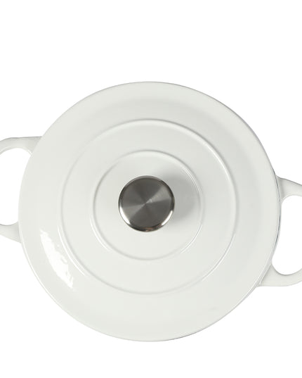 TOQUE 4L Enamel Dutch Oven Pot in White Colour-1973193930958835716