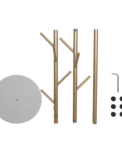 Levede Coat Rack Hat Clothes Stand Hanger Gold-1973193816102014980