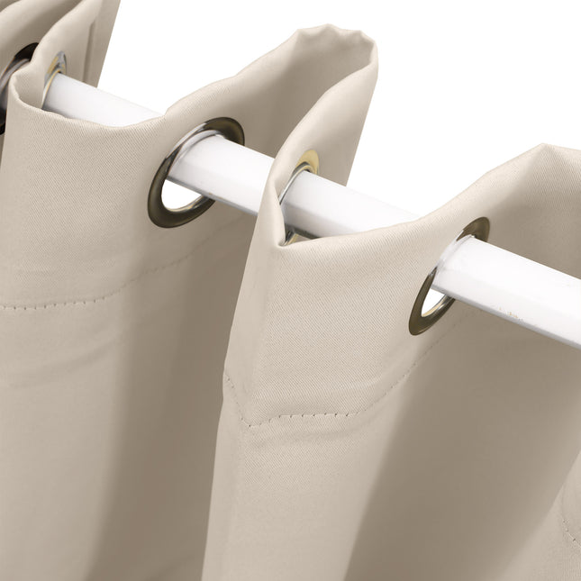 2x Blockout Curtains Panels 3 Layers Beige-1973194061905006597