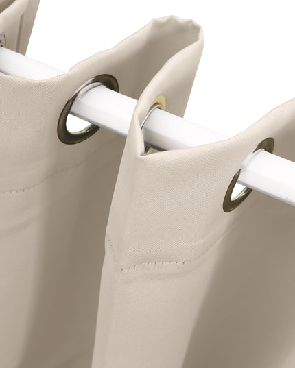 2x Blockout Curtains Panels 3 Layers Beige CD1003-132X213-GR-1973194062643204101