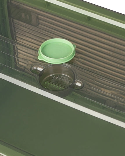 Storage Box Plastic Stackable Container L Green Large-1973193712070692869