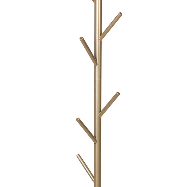 Levede Coat Rack Hat Clothes Stand Hanger Gold-1973193816102014981