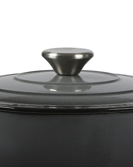TOQUE 4L Enamel Dutch Oven Pot in Black Colour-1973193930577154053