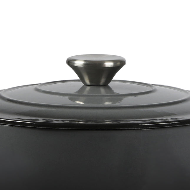 TOQUE 4L Enamel Dutch Oven Pot in Black Colour-1973193930577154053