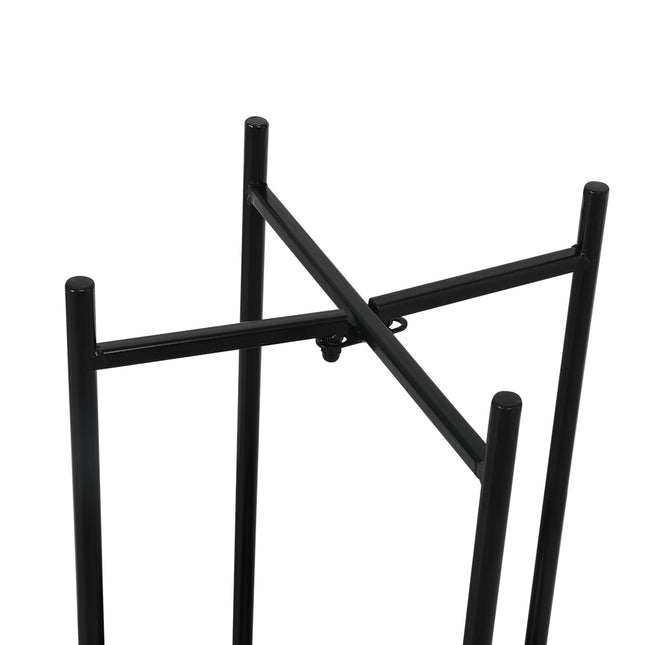 Levede 2 Tier Plant Stand Outdoor Indoor Black Large-1973193775849279493