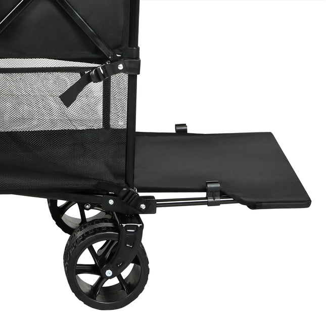 Lambu Folding Wagon Cart Double Shelves-1975420333573935109
