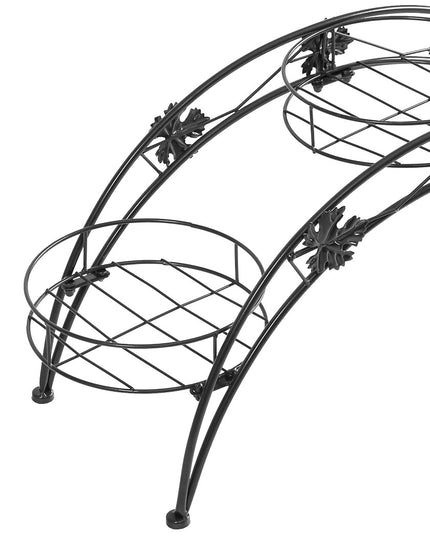 2X Plant Stand Outdoor Indoor Metal Black-1975420419141931013