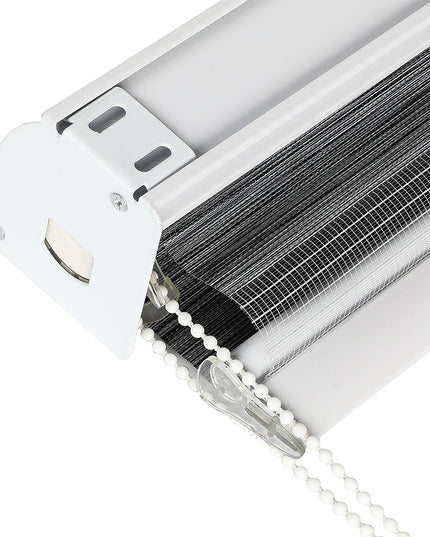 Marlow Blackout Zebra Roller Blind Curtains 90x210 Grey-1973194066216751109